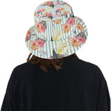 Colorful orchid flower pattern Unisex Bucket Hat