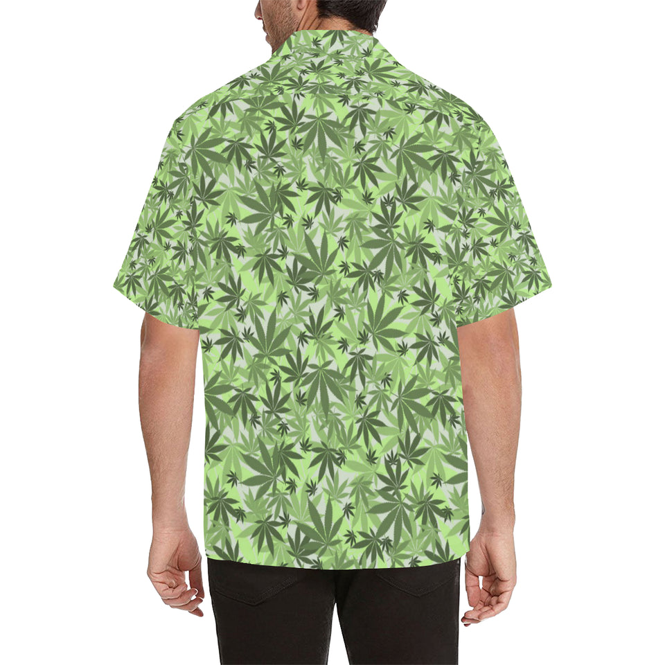 Canabis Marijuana Weed Pattern Print Design 01 Men's All Over Print Hawaiian Shirt (Model T58)