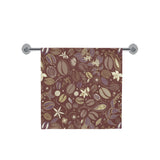 Coffee bean flower pattern Bath Towel