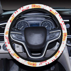 Giraffe Pattern Print Design 03 Car Steering Wheel Cover