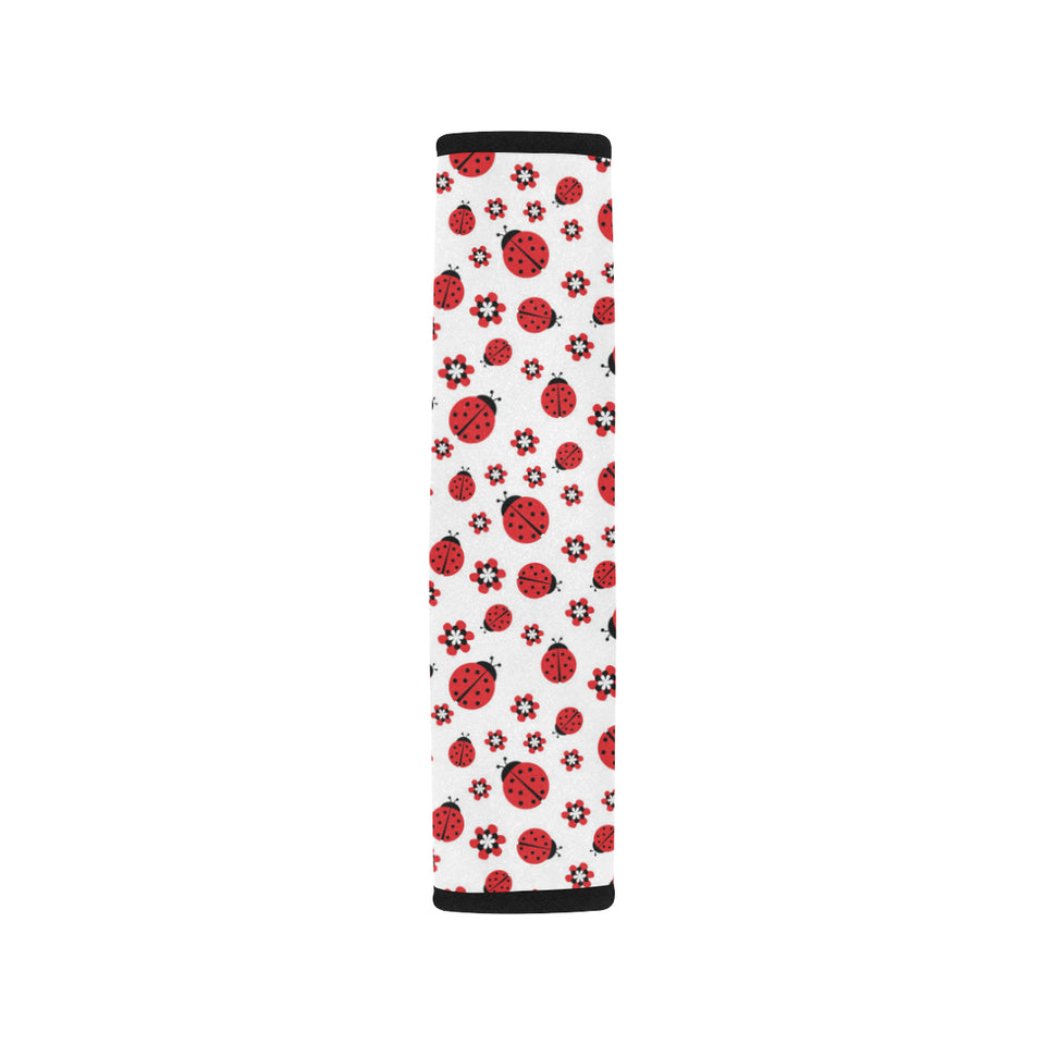 Ladybug Pattern Print Design 04 Car Seat Belt Cover