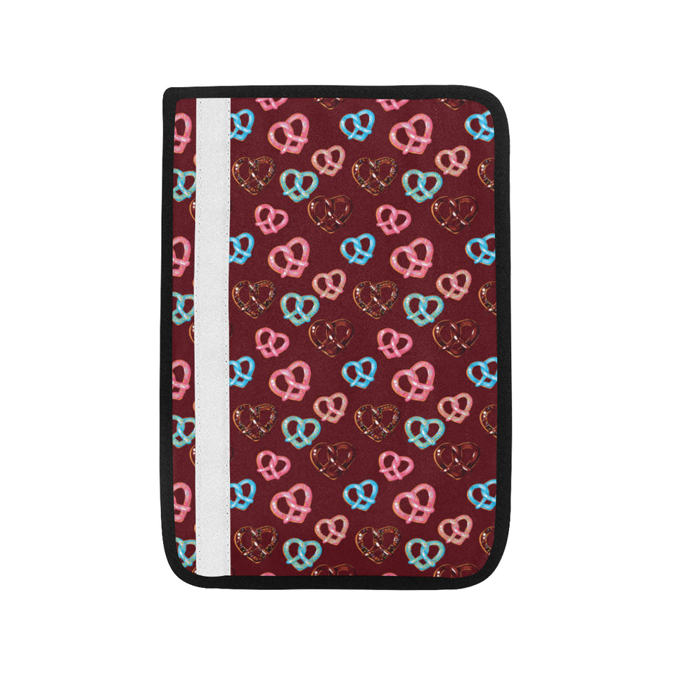 Pretzels Pattern Print Design 05 Car Seat Belt Cover