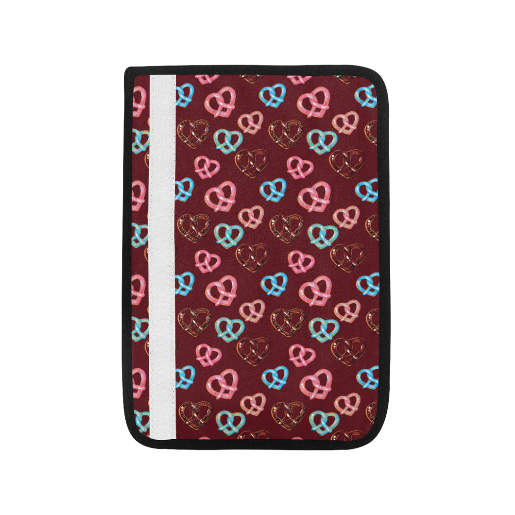 Pretzels Pattern Print Design 05 Car Seat Belt Cover