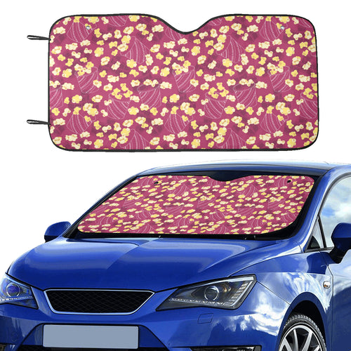 Popcorn Pattern Print Design 02 Car Sun Shade