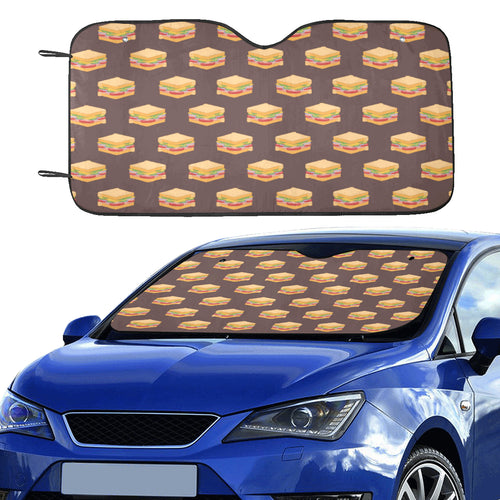 Sandwich Pattern Print Design 04 Car Sun Shade