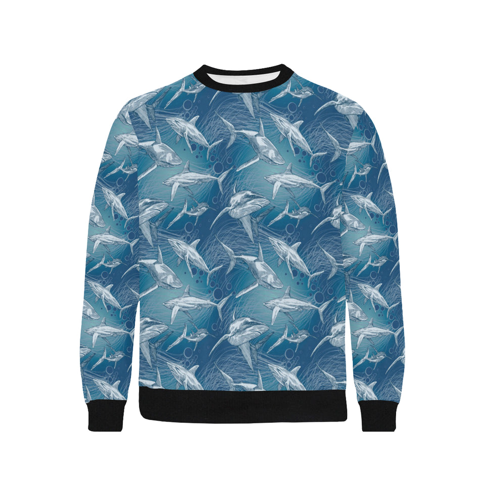 Shark hand drawn Men's Crew Neck Sweatshirt