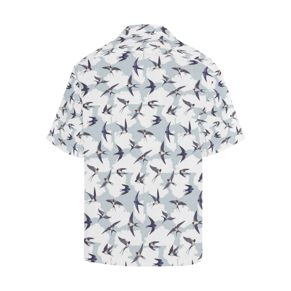 Swallow Pattern Print Design 05 Men's All Over Print Hawaiian Shirt (Model T58)