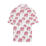 Pink lotus waterlily pattern Men's All Over Print Hawaiian Shirt