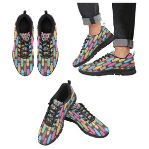 Skate Board Pattern Print Design 02 Men's Breathable Sneakers ( Model 055)