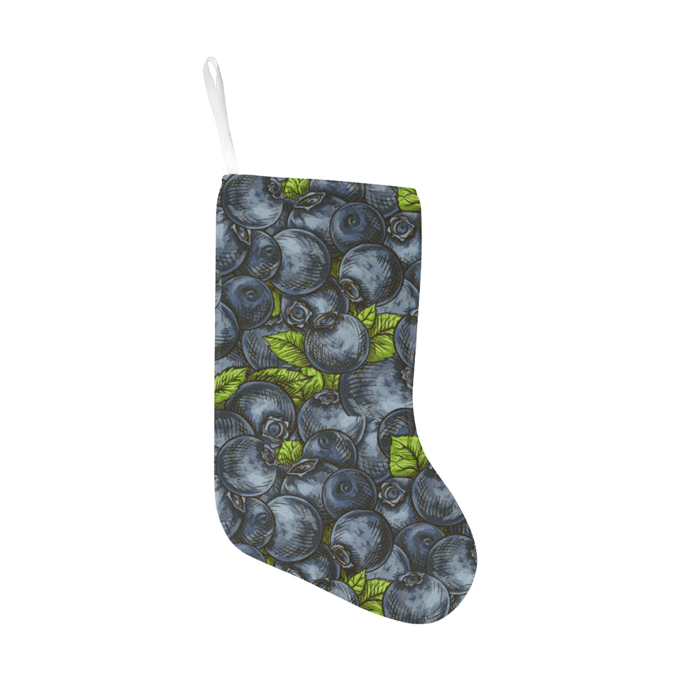 blueberry pattern Christmas Stocking