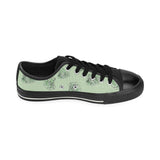 broccoli sketch pattern Men's Low Top Canvas Shoes Black