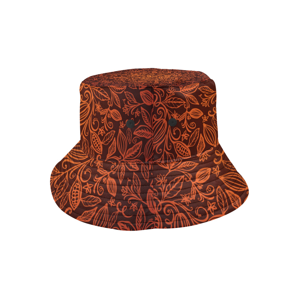 cacao beans tribal polynesian pattern Unisex Bucket Hat