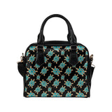 Sea turtle blue stone pattern Shoulder Handbag