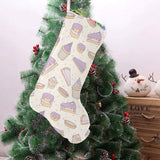 Cakes pies tarts muffins and eclairs purple bluebe Christmas Stocking