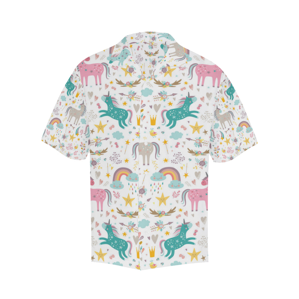 Colorful unicorn pattern Men's All Over Print Hawaiian Shirt