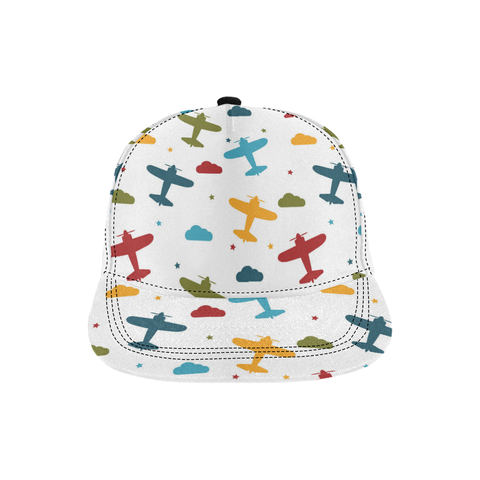 Airplane star cloud colorful All Over Print Snapback Cap