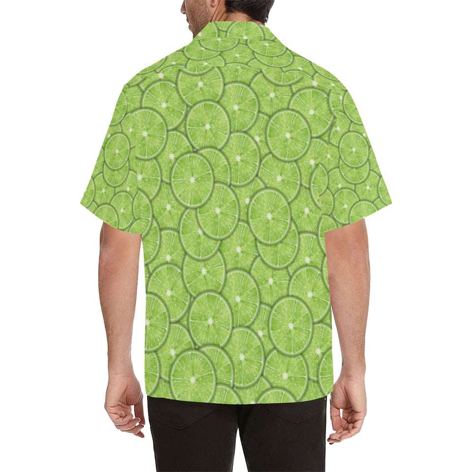 Slices of Lime pattern Men's All Over Print Hawaiian Shirt