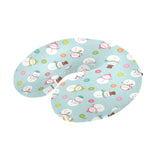 Cute snowman snowflake pattern U-Shaped Travel Neck Pillow
