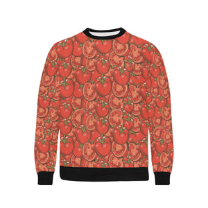 Red Tomato Pattern Men's Crew Neck Sweatshirt
