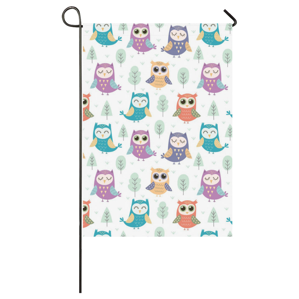 Cute owl pattern House Flag Garden Flag