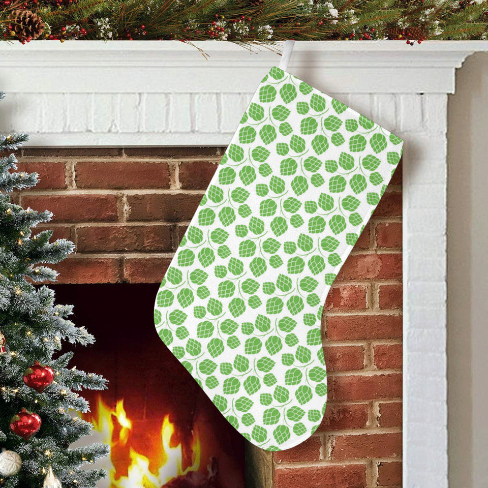Hop pattern background Christmas Stocking