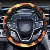 Fire flame dark pattern Car Steering Wheel Cover