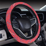Skate Board Pattern Print Design 01 Car Steering Wheel Cover
