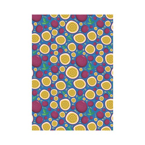 Passion fruit blue background House Flag Garden Flag