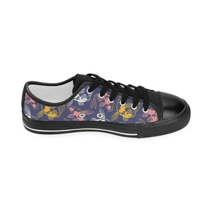 Fancy Carp pattern Kids' Boys' Girls' Low Top Canvas Shoes Black