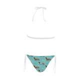 Dachshund decorative background Sexy Bikinis Two-Piece Swimsuits