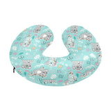 Cute koalas blue background pattern U-Shaped Travel Neck Pillow