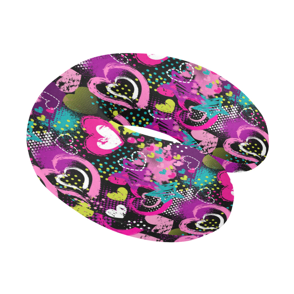 heart dot wave star creative design pattern U-Shaped Travel Neck Pillow