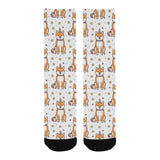 shiba inu unicorn costume horn colorful tail patte Crew Socks
