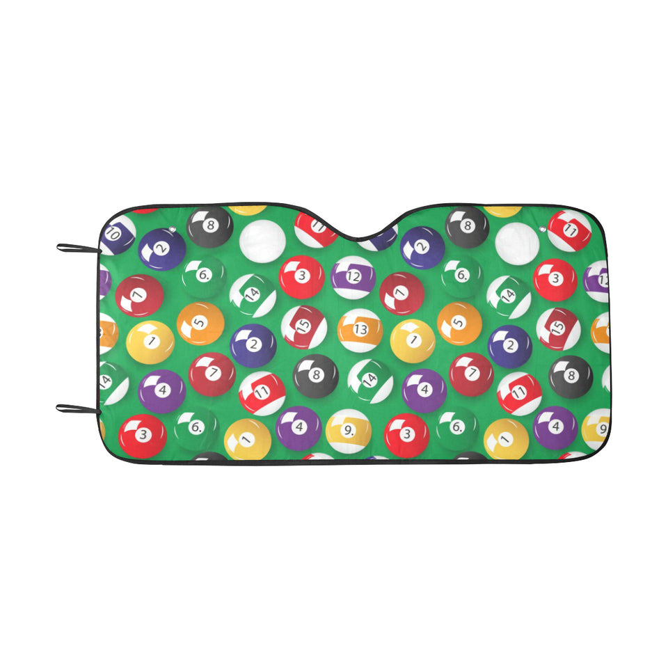Billiard Ball Pattern Print Design 02 Car Sun Shade