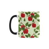 Red apples leaves pattern Morphing Mug Heat Changing Mug