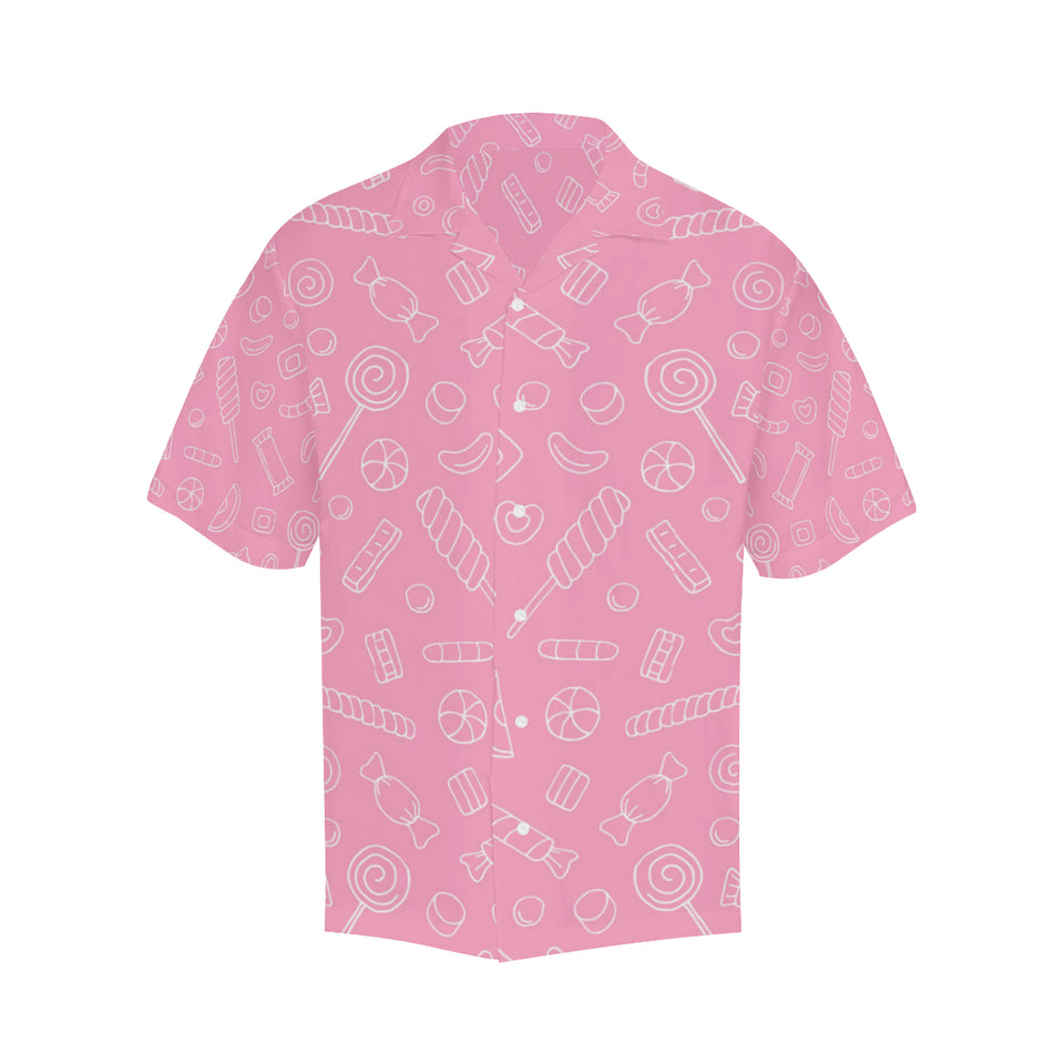Sweet candy pink background Men's All Over Print Hawaiian Shirt