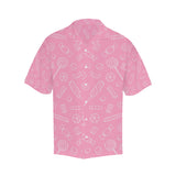 Sweet candy pink background Men's All Over Print Hawaiian Shirt
