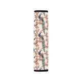 Peacock tropical flower pattern Car Seat Belt Cover