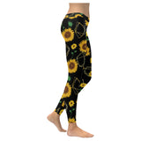 sunflower golden polygonal shapes Women's Legging Fulfilled In US