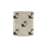 Cute Siberian Husky Morphing Mug Heat Changing Mug