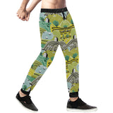 Hand drawn windmill pattern Unisex Casual Sweatpants