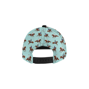 Horses running horses rider pattern All Over Print Snapback Cap