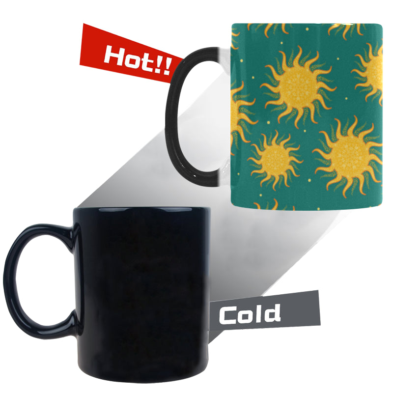 Sun green background Morphing Mug Heat Changing Mug