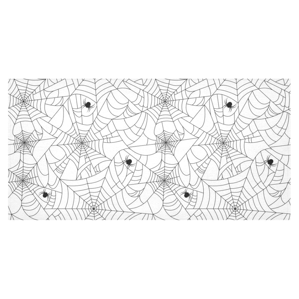 Spider web cobweb pattern white background Tablecloth