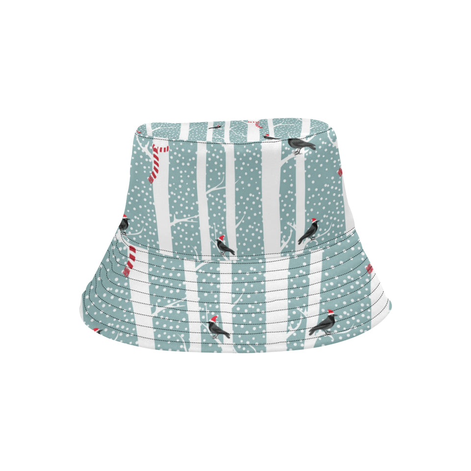 Crows christmas hat scarf Unisex Bucket Hat