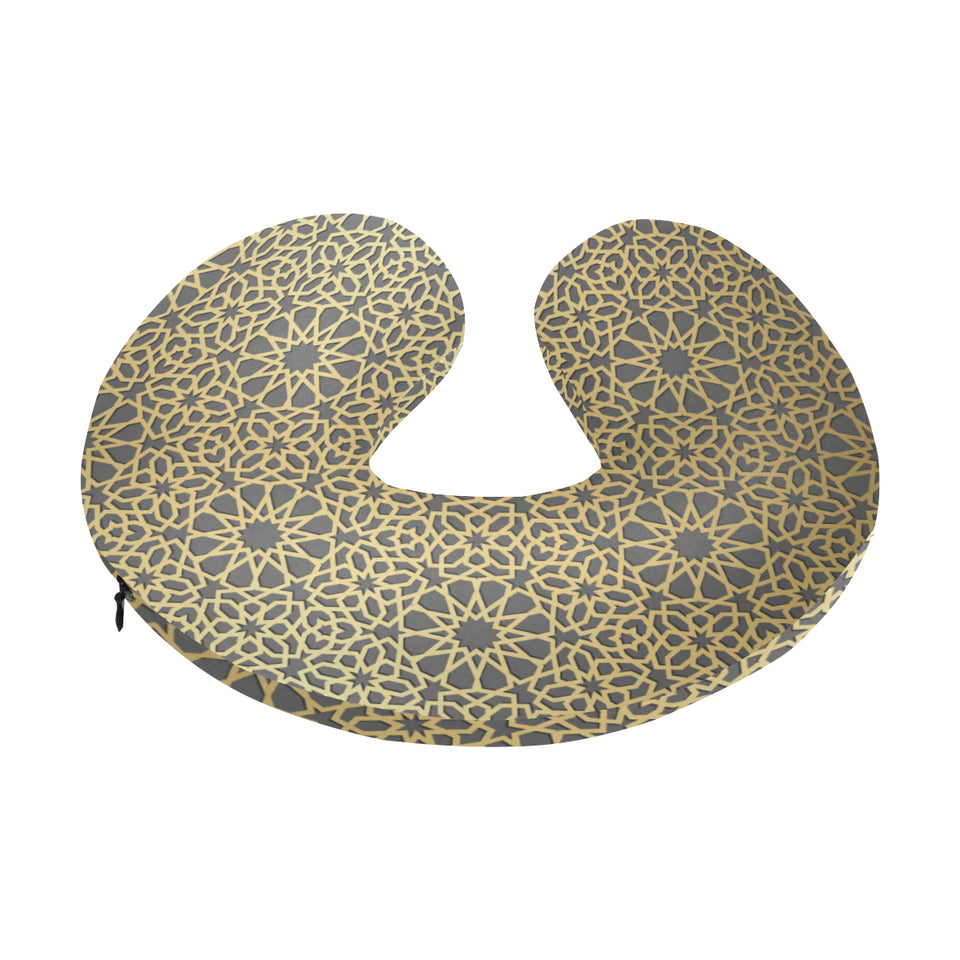 arabic star gold pattern U-Shaped Travel Neck Pillow