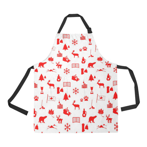 Canada Pattern Print Design 04 All Over Print Adjustable Apron