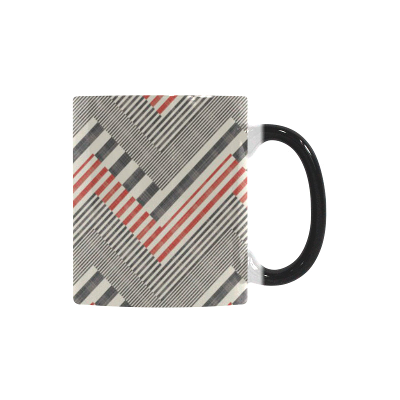 zigzag chevron striped pattern Morphing Mug Heat Changing Mug