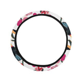 Toucan flower design pattern Car Steering Wheel Cover