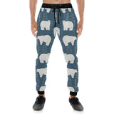 polar bear mother her child pattern Unisex Casual Sweatpants